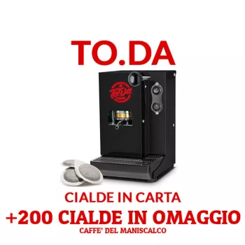   Macchina Caffé TODA ESE 44 mm párnás kávéfőző (fekete) – AJÁNDÉK 200 db prémium kávépárnával!