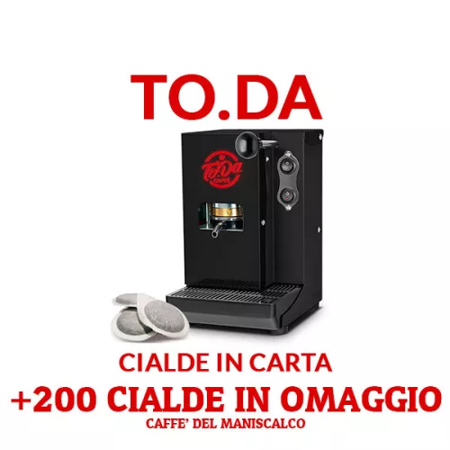 Macchina Caffé TODA ESE 44 mm párnás kávéfőző (fekete) – AJÁNDÉK 200 db prémium kávépárnával!