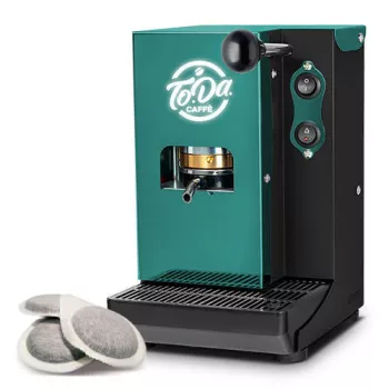   Macchina Caffé TODA ESE 44 mm párnás kávéfőző (zöld) – AJÁNDÉK 200 db prémium kávépárnával!