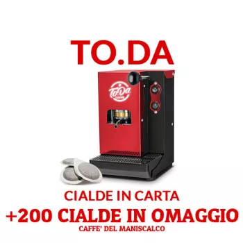   Macchina Caffé TODA ESE 44 mm párnás kávéfőző (piros) – AJÁNDÉK 200 db prémium kávépárnával!