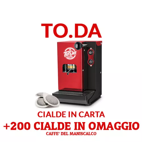 Macchina Caffé TODA ESE 44 mm párnás kávéfőző (piros) – AJÁNDÉK 200 db prémium kávépárnával!