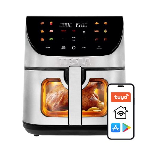 TESLA AirCook Q70 XXL WiFi Pro többfunkciós digitális forró levegős sütő