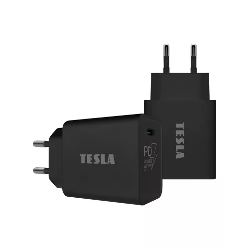 TESLA Power Charger T100 20W (fekete) - gyorstöltő