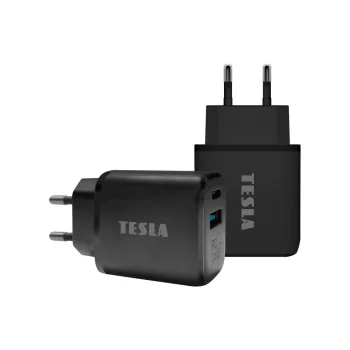 TESLA Power Charger T220 25W (fekete) - gyorstöltő