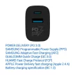 TESLA Power Charger T220 25W (fekete) - gyorstöltő