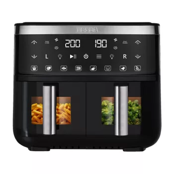   TESLA Aircook Q450 XXL DualZone digitális forró levegő sütő, 7,6L