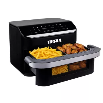   TESLA AirCook Q570 XXL FlexiZone dupla forrólevegős fritőz