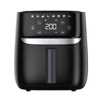   TESLA AirCook Q55 XL többfunkciós digitális forró levegős sütő (fekete színű)