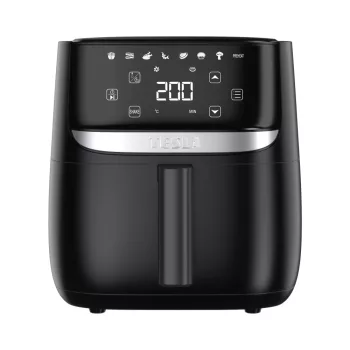   TESLA AirCook Q55 XL többfunkciós digitális forró levegős sütő (fekete színű)