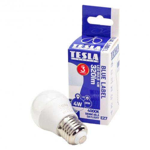 Tesla - LED minigömb izzó, E27, 4W, 230V, 320lm, 4000K, 180°