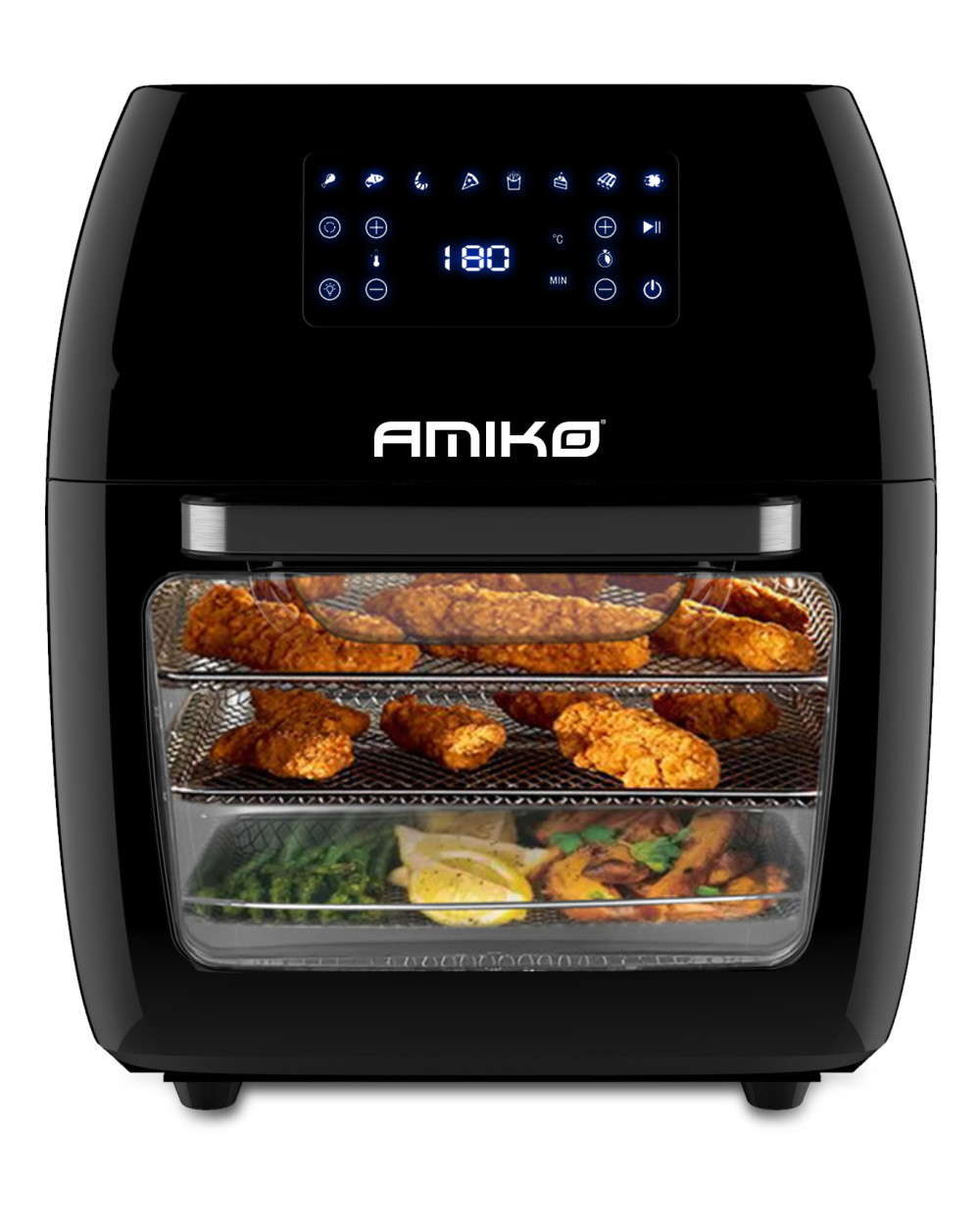 Amiko A80 forrólevegős sütő és grill WiFi, 1700W, 12 liter termék 2. képe
