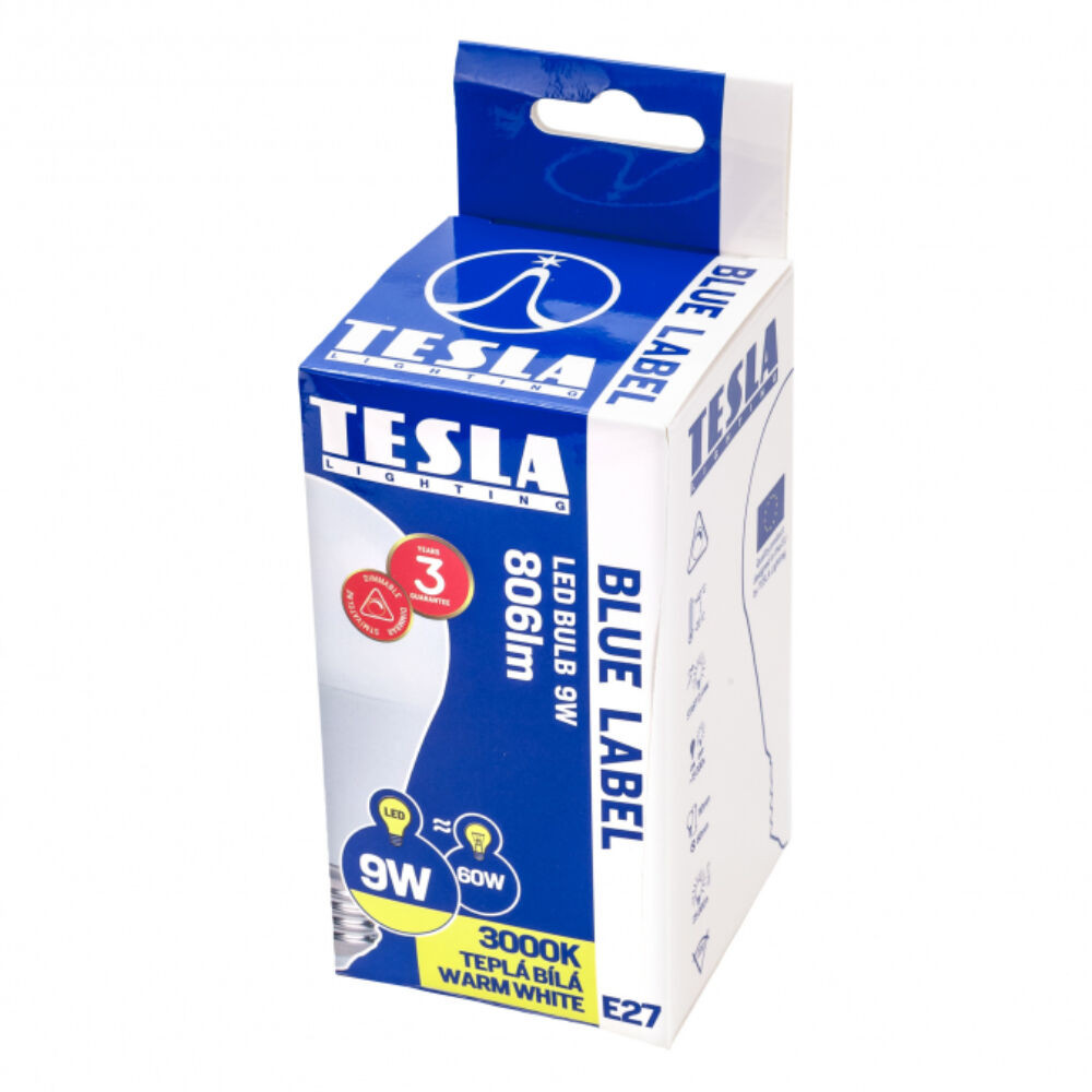 Tesla - LED izzó, E27, 9W, 230V, 806lm, 3000K, 200°, szabályozható termék 2. képe