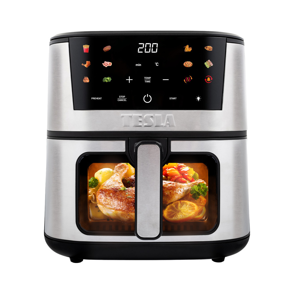 TESLA AirCook Q60 XXL Pro, multifunkciós digitális forró levegős olajsütő, 7 l, 1600W akciós termékkép 1