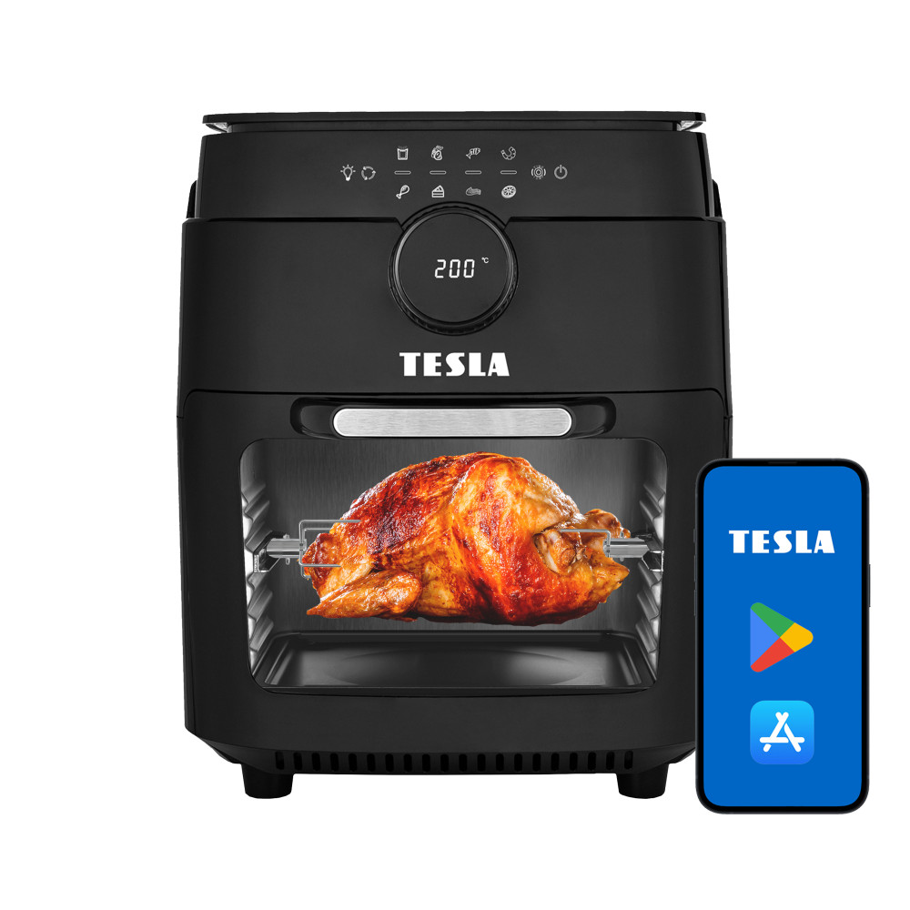 TESLA AirCook &amp; Grill QG800 WiFi többfunkciós digitális forró levegős sütő akciós termékkép 1